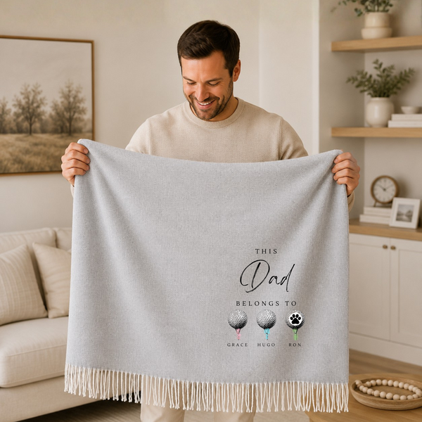 Personalised Dad Hobby Blanket | Father's Day Gift For Him