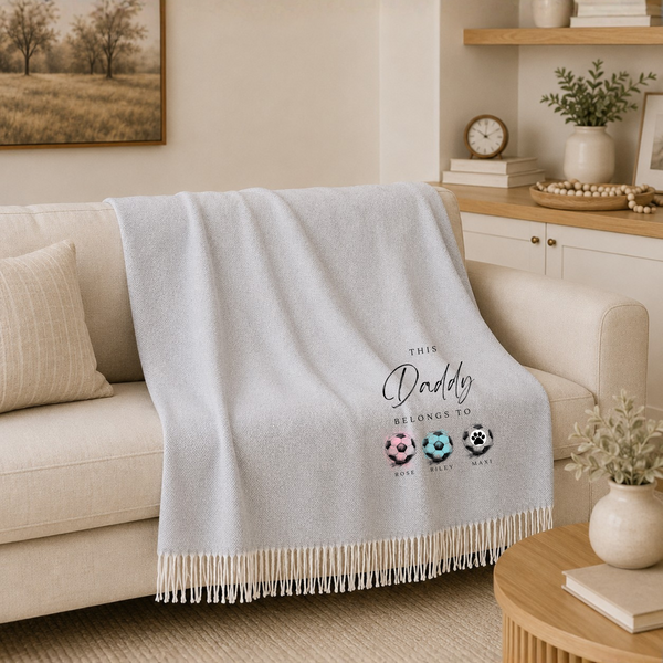 Personalised Dad Hobby Blanket | Father's Day Gift For Him