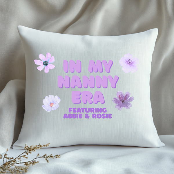 Personalised Christmas Cushion for Nanny, Grandma, Granny or Nanna – Custom Gift from Grandkids