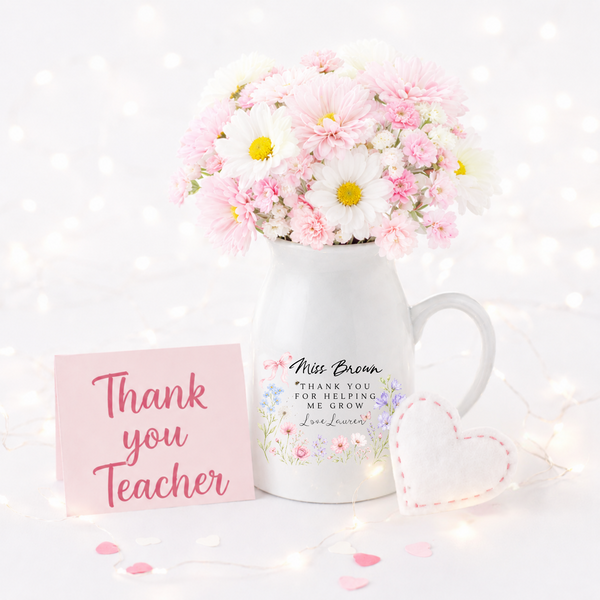 Personalised Wildflower Teacher Vase