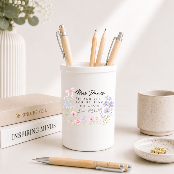 Personalised Wildflower Teacher Vase