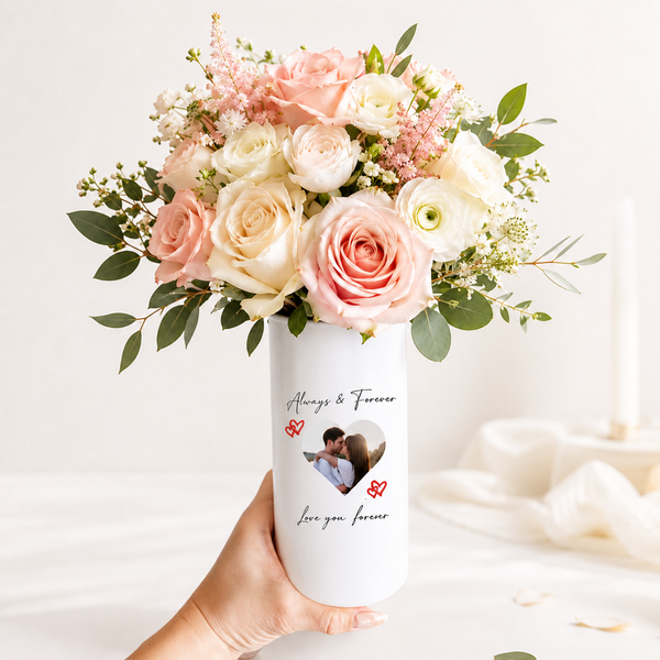 Personalised Photo Vase For Valentines