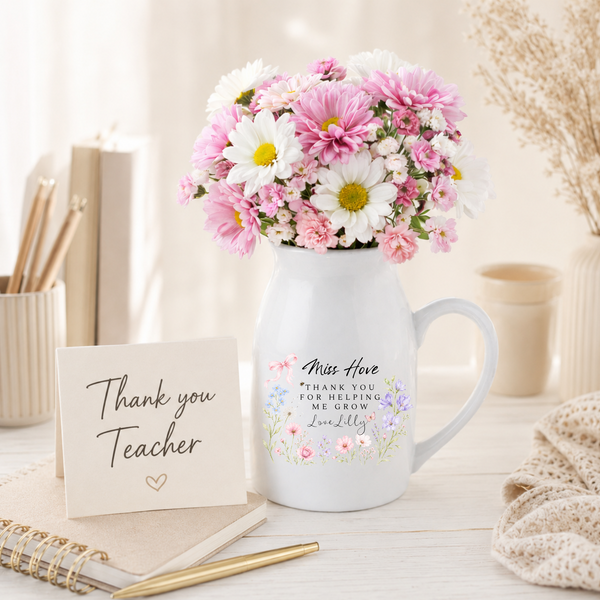 Personalised Wildflower Teacher Vase
