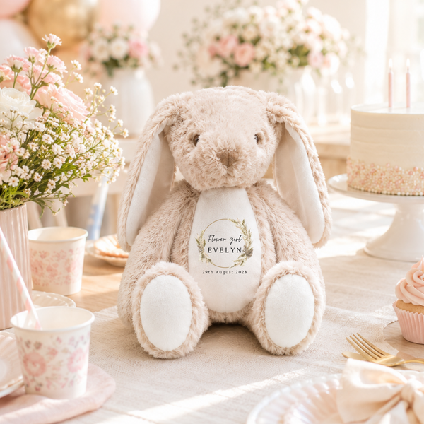 Personalised Bunny & Flag Banner Set – Flower Girl Gift
