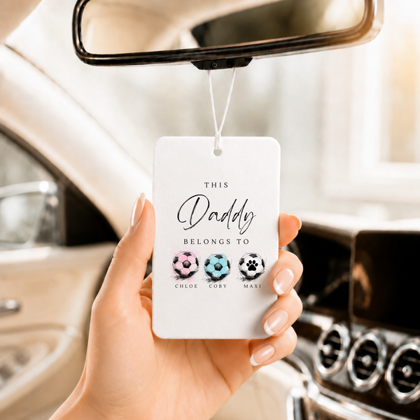 Personalised Car Air Freshener for Dad | Father's Day Gift | Hobby & Name