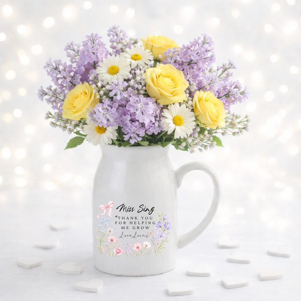 Personalised Wildflower Teacher Vase
