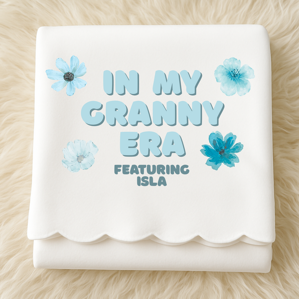 Personalised Christmas Blanket – Gift for Nanny, Grandma, Granny, Nanna – Custom Grandkids Blanket, Holiday Throw for Nan