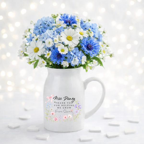 Personalised Wildflower Teacher Vase