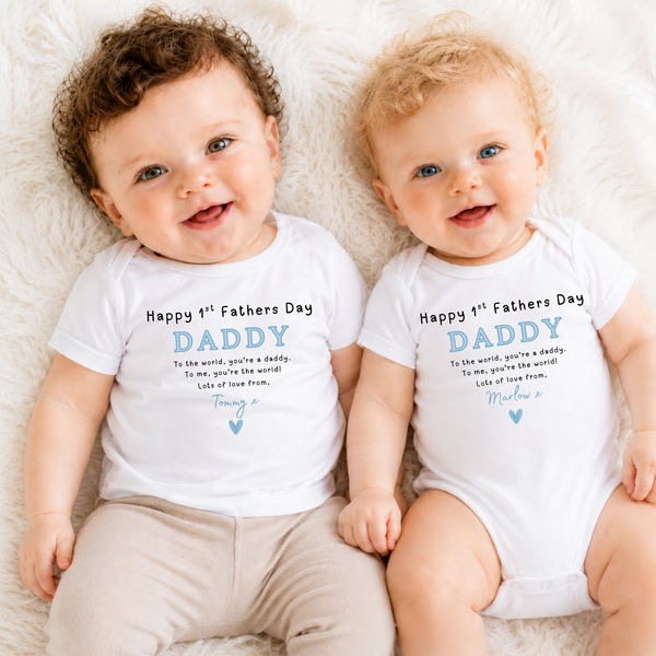 Personalised First Father's Day Baby Clothing | Custom Name Gift for New Dads