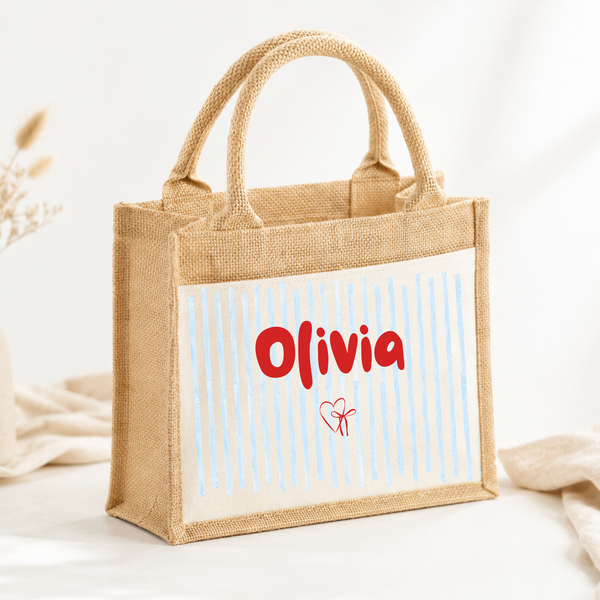 Personalised Stripey Tote Bag For Her
