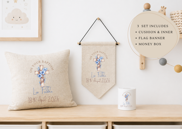 Personalised Christening, Baptism, Holy Communion Cushion