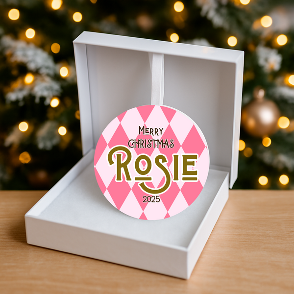 Handmade Stripey Ceramic Christmas Ornaments for Families