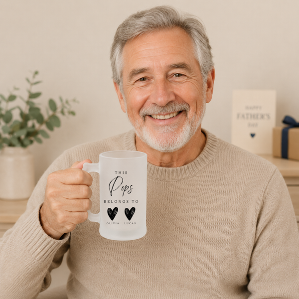 Personalized Beer Stein for Dad & Grandad | Frosted Mug