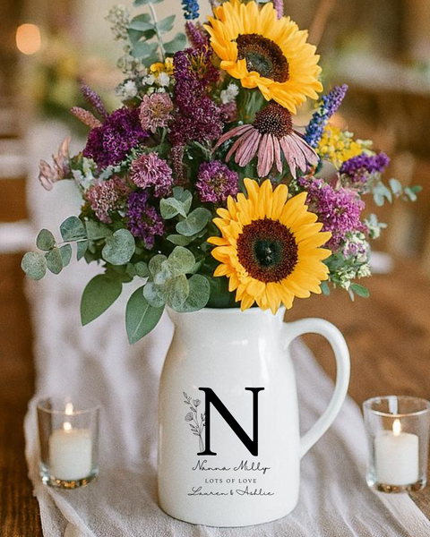 Personalised Initial Vase For Mother's Day