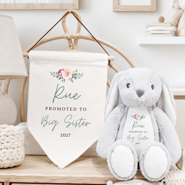 Personalised Big Brother & Big Sister Bunny Soft Toy