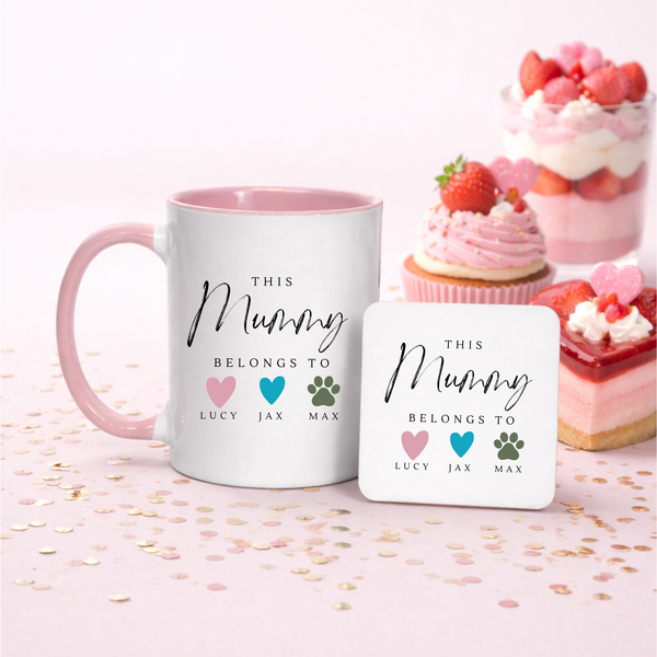 Personalised Heart Mug For Mum - Mother's Day