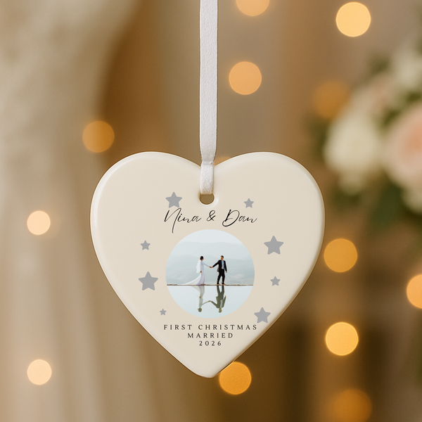 Personalised Our First Christmas as Mr. and Mrs. Personalized First Christmas Keepsake