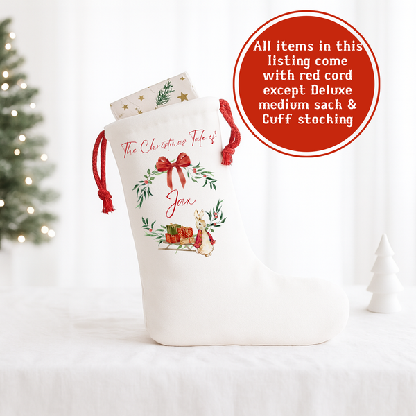 Personalised Peter Rabbit Christmas Stocking | Kids Gift