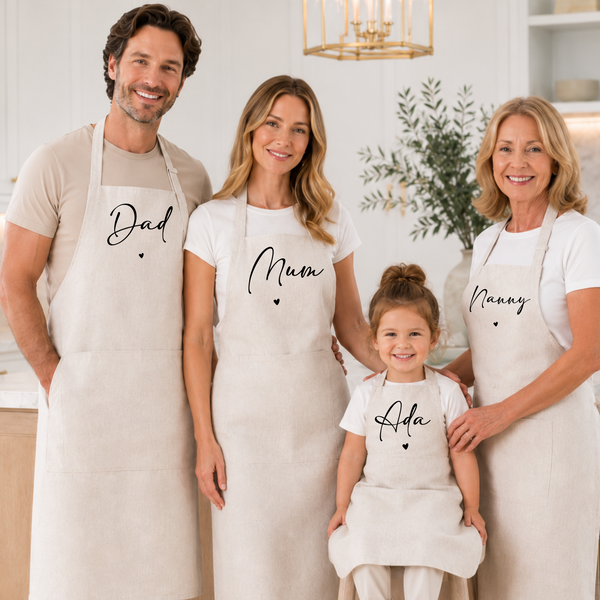Personalised His and Hers Aprons