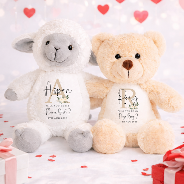Personalised Flower Girl & Page Boy Soft Toys