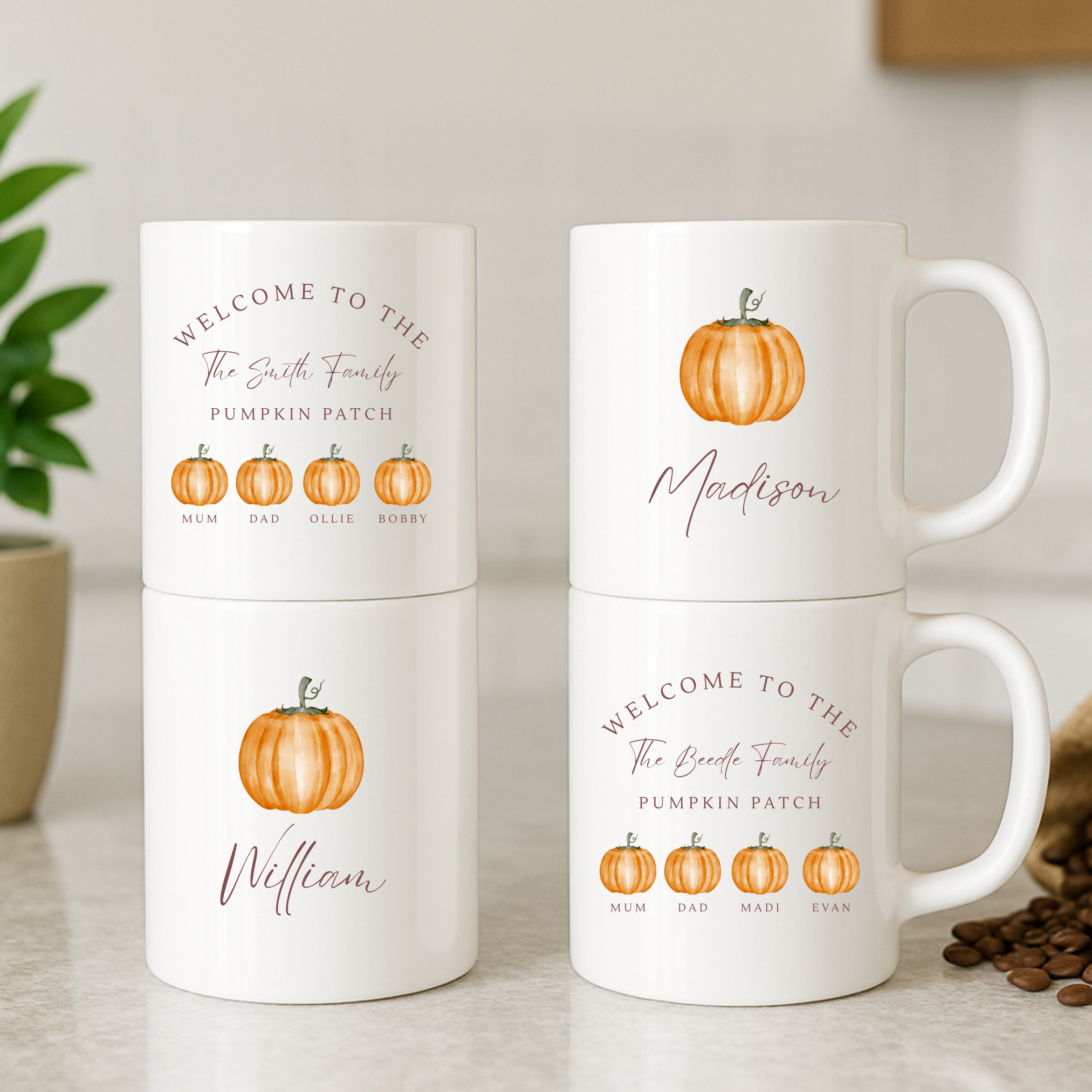 Pumpkin Mug & Coaster Set – Cozy Autumn Drinkware