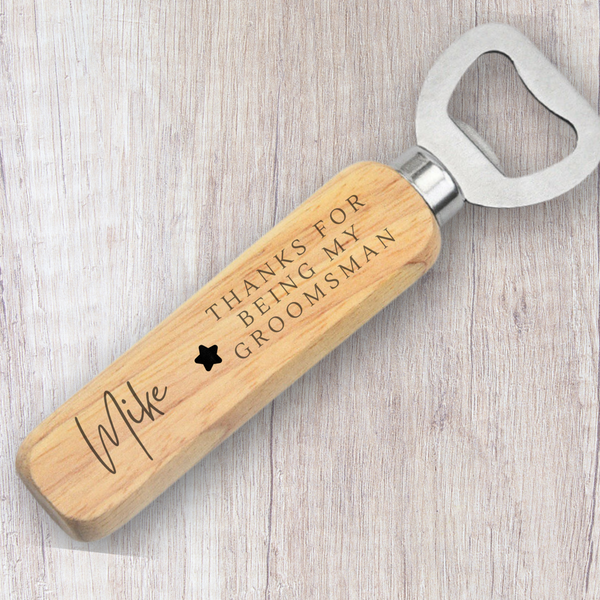 Personalised Bottle Opener For Groomsman