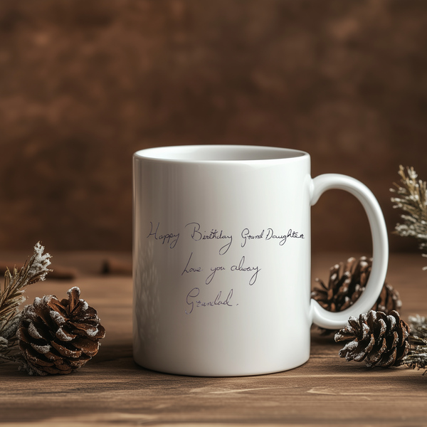 Personalised Handwritten Message Mug & Coaster