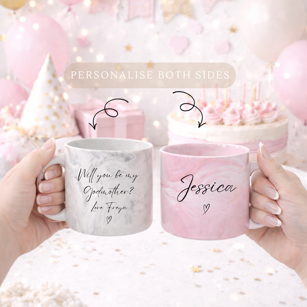 Personalised Marble Mug For Godmothers