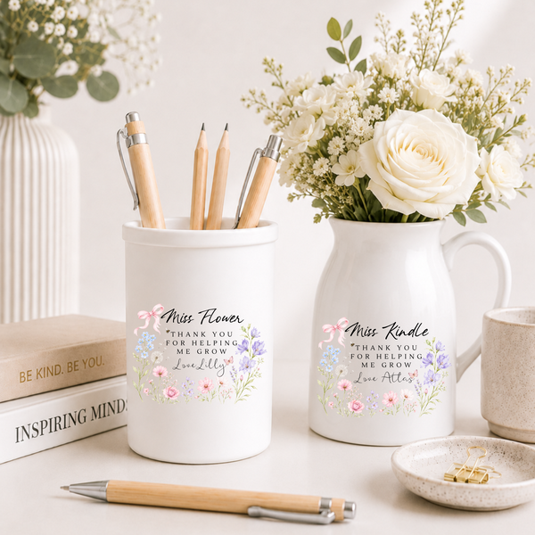 Personalised Wildflower Teacher Vase