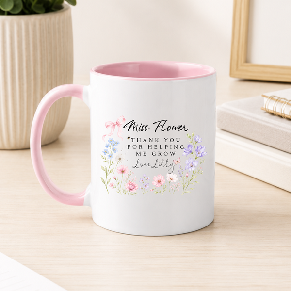 Personalised Wildflower Mug For Teacher