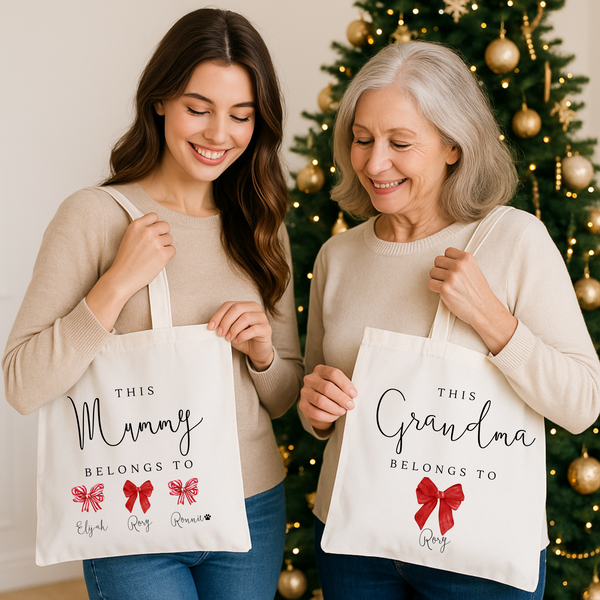 Bow Tote Bag for Mum – Stylish Christmas Gift