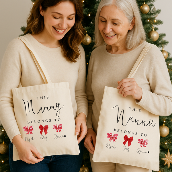 Bow Tote Bag for Mum – Stylish Christmas Gift