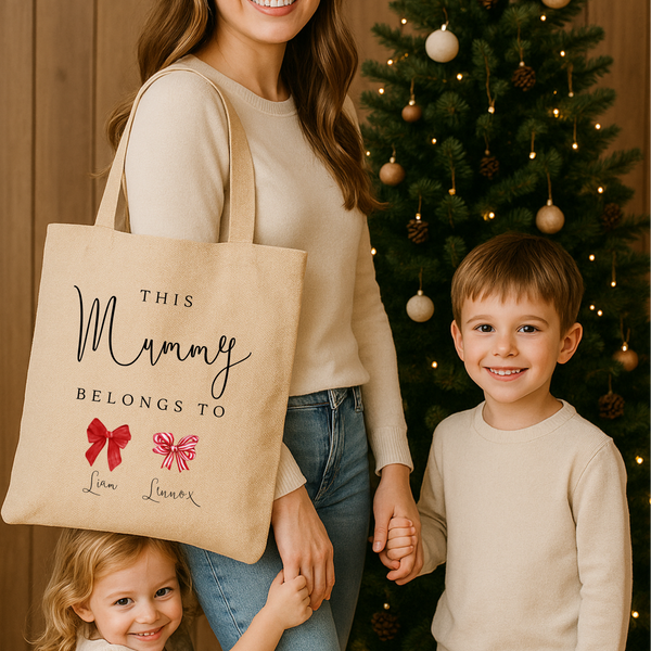 Bow Tote Bag for Mum – Stylish Christmas Gift