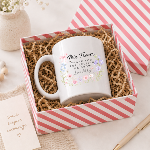 Personalised Wildflower Mug For Teacher