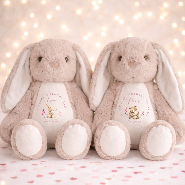 Personalised Mothers Day Soft Toy For Nanny, Grandma, Nana