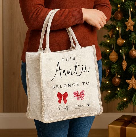 Bow Tote Bag for Auntie – Stylish Christmas Gift