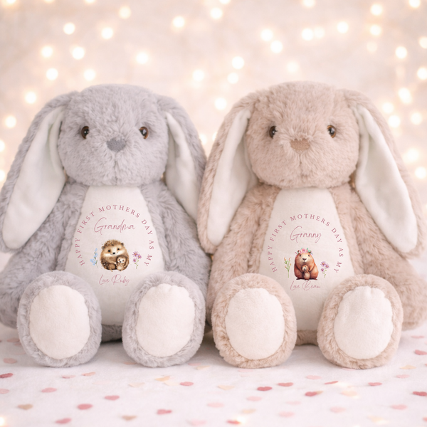 Personalised Mothers Day Soft Toy For Nanny, Grandma, Nana