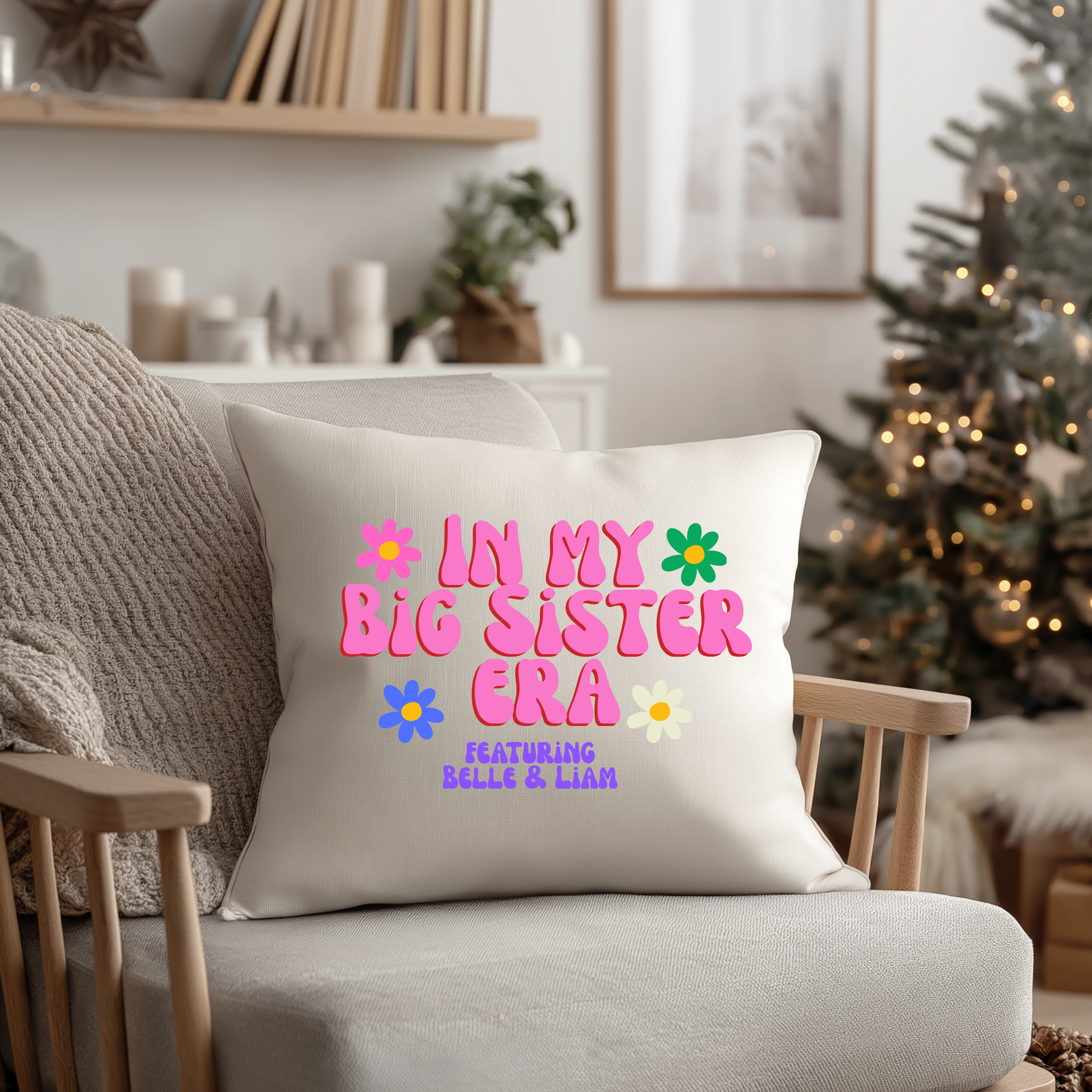 Personalised Big Sister Cushion – The Perfect Christmas Gift for New Big Sisters