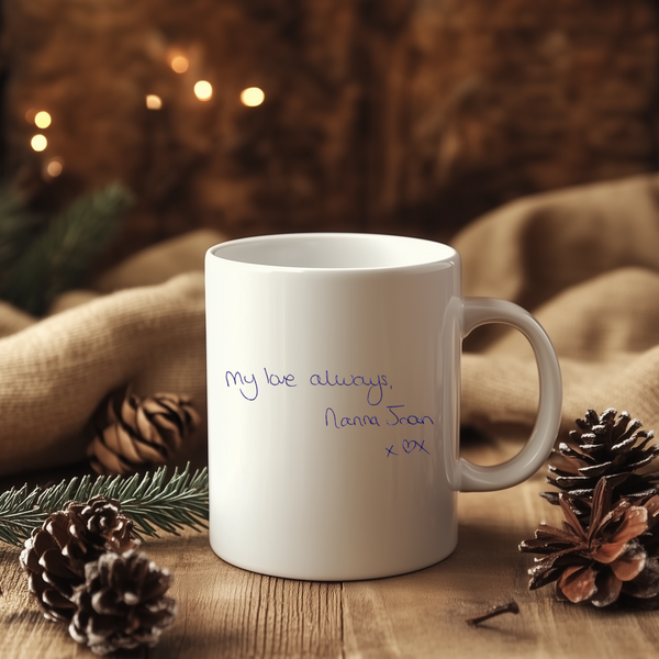 Personalised Handwritten Message Mug & Coaster