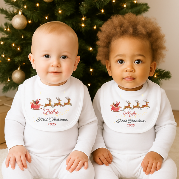 Personalised My First Christmas Bib For Babies – Personalised Baby Christmas Gift