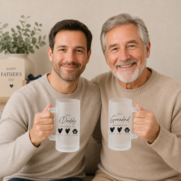 Personalized Beer Stein for Dad & Grandad | Frosted Mug