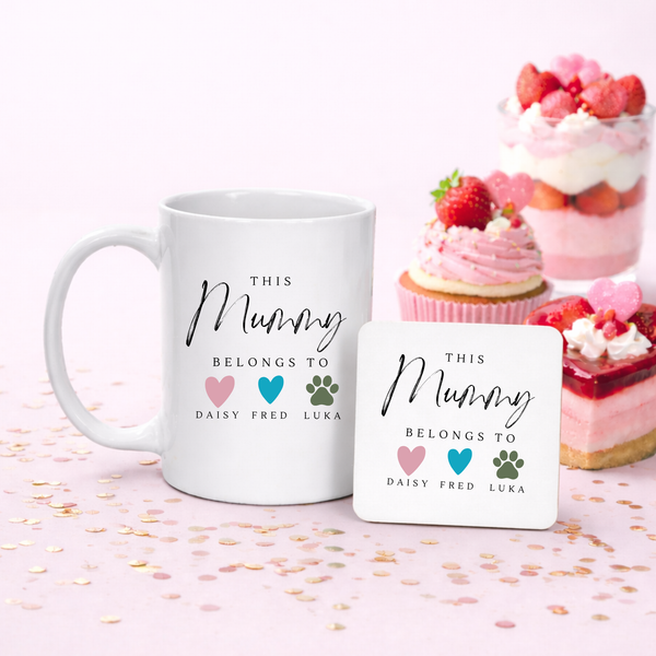 Personalised Heart Mug For Mum - Mother's Day