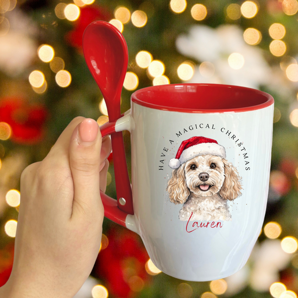 Personalised Cockapoo Mug & Spoon Set