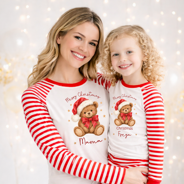 Personalised Teddy Bear Matching Family Pyjamas