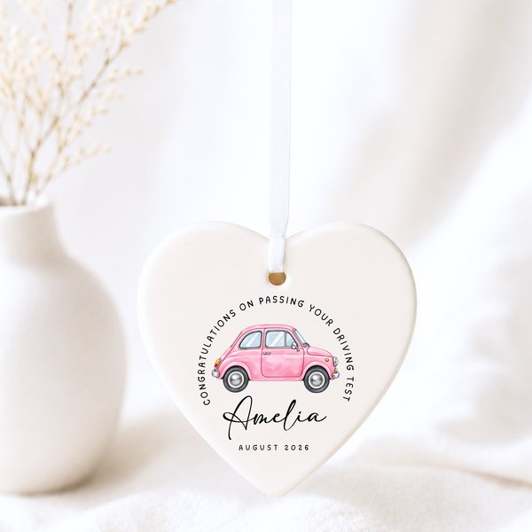 Personalised New Driver Hanging Ceramic Keepsake