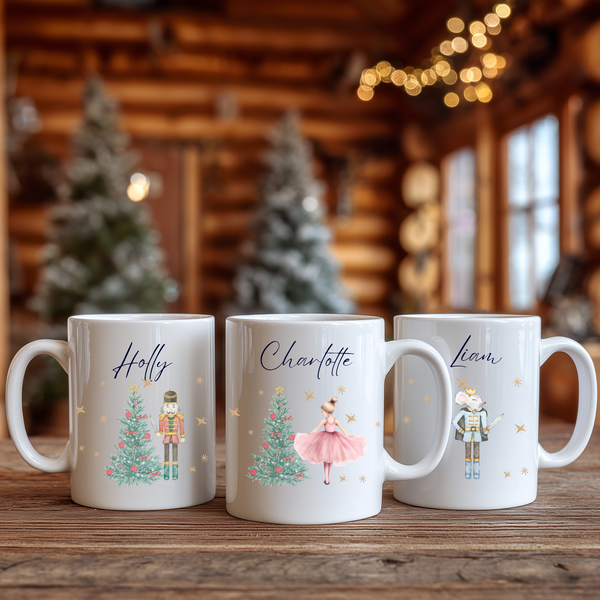 Personalised Christmas Matching Family Mugs Nutcracker Design
