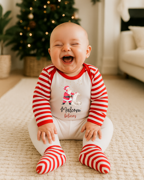 Personalised Matching Family Santa Pyjamas