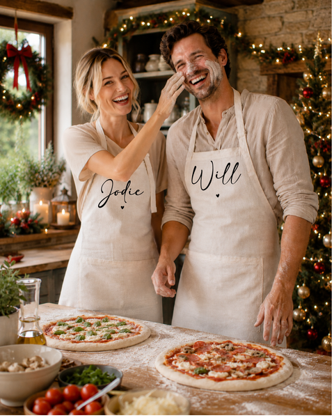 Personalised His and Hers Aprons