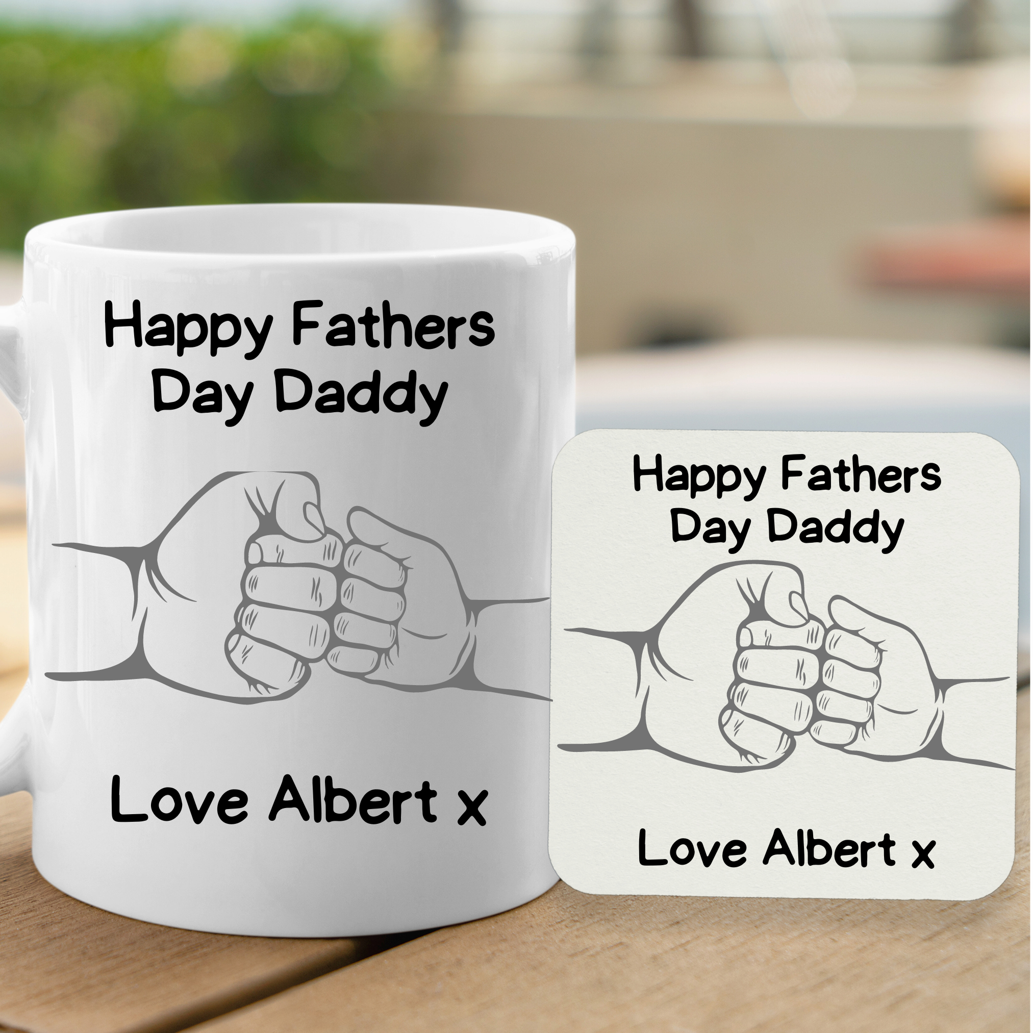 Personalised Mug & Coaster For Fathers Day