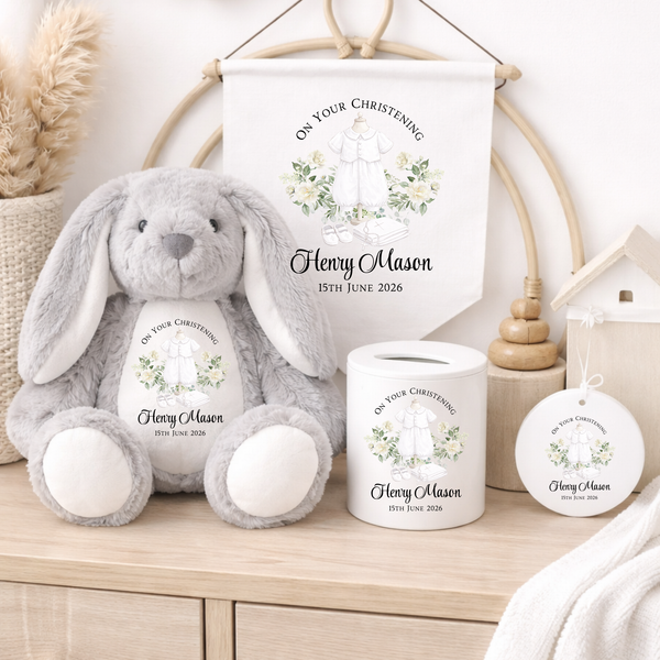 Personalised Christening Ceramic Hanging For Kids